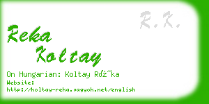 reka koltay business card